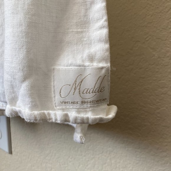 100% Linen Madde Vintage Nightwear Lagenlook Nightgown Dress size 38/M - Picture 9 of 12